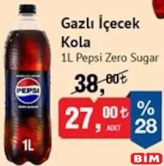 PEPSİ GAZLI İÇECEK KOLA 1 L
